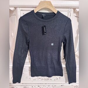 Express•Long Sleeve Glitter Top•Size S•NWT